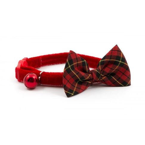 Ancol Collar Cat Vintage Tartan Bow 20 - 30cm