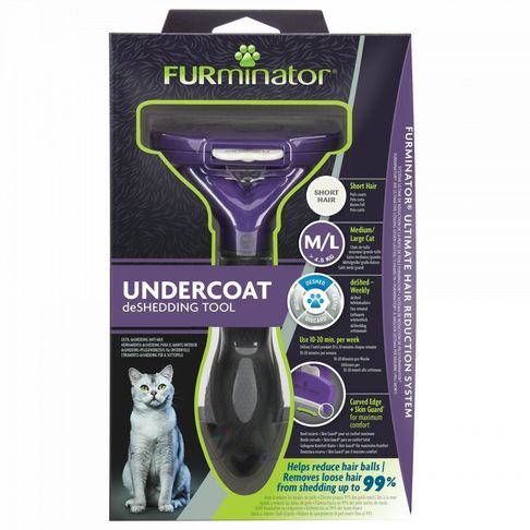 FURminator  Undercoat deShedding Tool for Short Hair Cat
