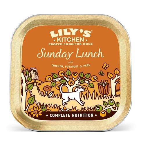 10 x 150g Lily's Kitchen Wet Dog Tray Sunday Lunch