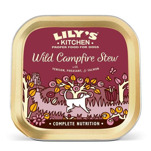 10 x 150g Lily's Kitchen Wet Dog Tray Wild Campfire Stew