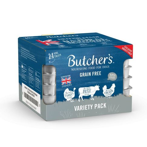 24 x 150g Butcher's Recipe Variety Trays Dog Food