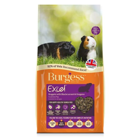 Burgess Excel Blackcurrant &amp; Oregano Guinea Pig Food 10kg
