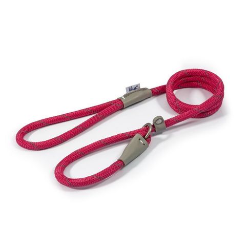 Ancol Reflective Slip Dog Lead in Pink