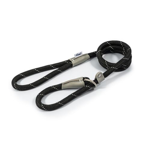 Ancol Reflective Slip Dog Lead in Black