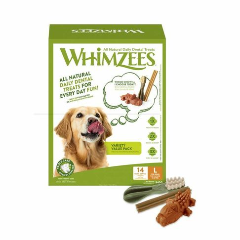 Whimzees Variety Box of Dog Treats 14 Pack