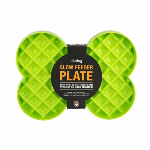 SloDog Slow Feeder Plate Green