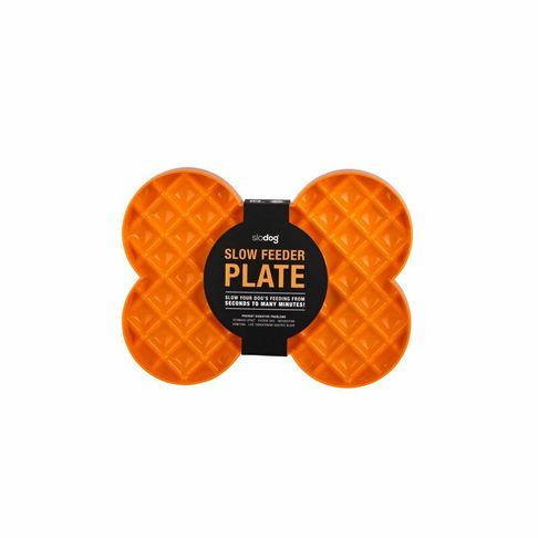 SloDog Slow Feeder Plate Orange