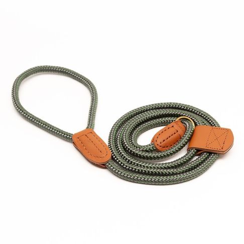 Great&amp;Small Country Rope Slip Lead Green