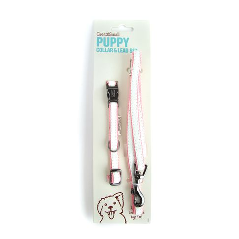 Great&amp;Small Pink Tiffany Puppy Collar &amp; Lead