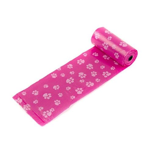 Great&amp;Small Tough Poop Bags Pink Paw Print