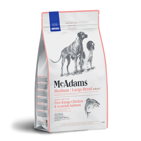 McAdams Free Range Chicken &amp; Salmon Medium/Large Breed Dry Dog Food