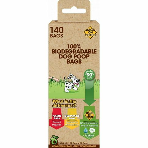Bags on board Refill Bags 100% Biodegradable (140 Pack)