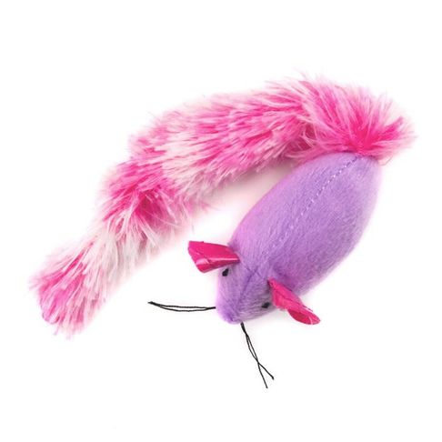 Great&amp;Small Fiesta Plush Mouse Purple with Pink Long tail