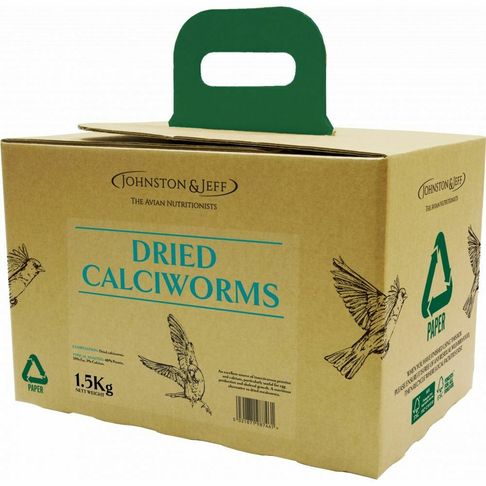 Johnston &amp; Jeff Dried Calciworms in EcoBox 1.5kg