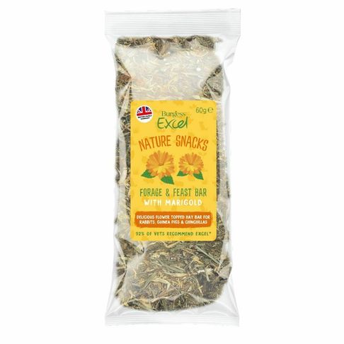 Burgess Excel Forage &amp; Feast Hay Bar with Marigold 60g