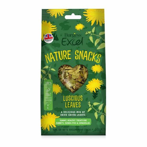 Burgess Excel Nature Snacks Lucious Leaves 60g