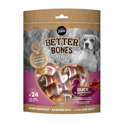 Zeus Better Bones Duck &amp; Cranberry Wrapped Bone (24 Pack)