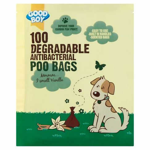 Good Boy Degradable Antibacterial Poo Bags (100 Pack)