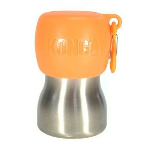 KONG H20 Stainless Steel Bottle For Dogs Orange