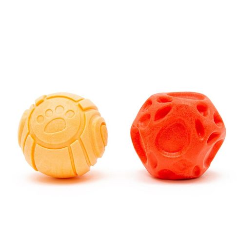 Great&amp;Small Frubba Red Irregular Ball &amp; Orange Paw Ball