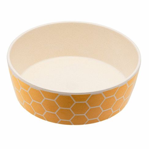 Beco Eco-Friendly Bamboo Dog Bowl Honeycomb