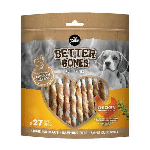 Zeus Better Bones Chicken Wrap Twists Dog Treats Pack of 27