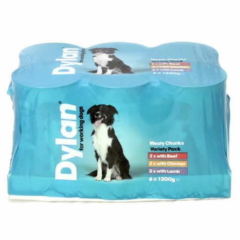 6 x 1200g Dylan Variety Pack Wet Dog Food
