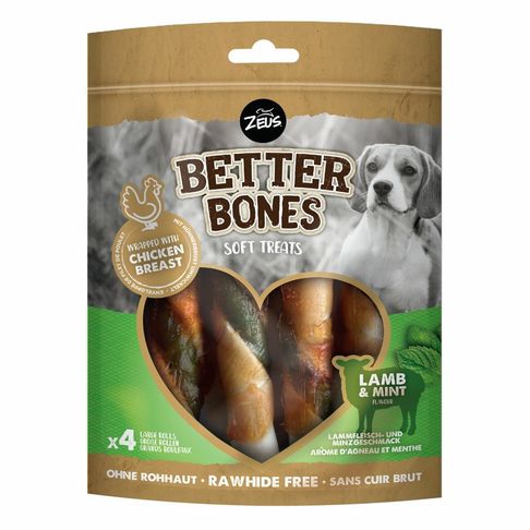 Zeus Bones Lamb &amp; Mint Large Rolls 160g