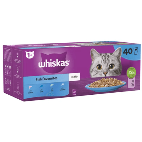 Whiskas 1+ Adult Fish Favourites In Jelly Wet Cat Food