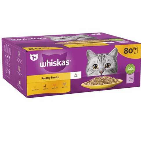 Whiskas 1+ Adult Poultry Feasts In Jelly Wet Cat Food