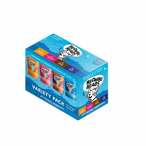 10 x Meowing Heads Wet Cat Food Variety Pack 100g