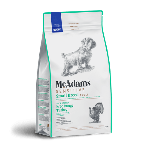 McAdams British Free Range Turkey Sensitive Small Breed Dry Dog Food