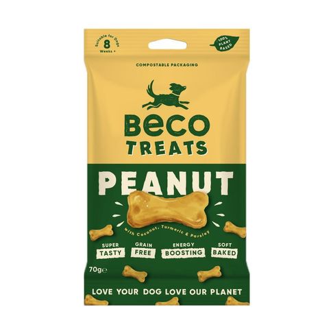 Beco Dog Treats Peanut With Coconut Turmeric &amp; Parsley