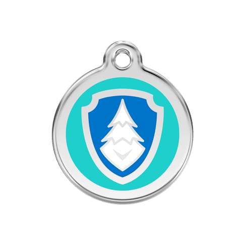Red Dingo Stainless Steel Engraved Dog Tag Nickelodeon Paw Patrol Everest Aqua MED