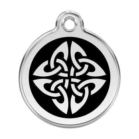 Red Dingo Stainless Steel Engraved Dog Tag Tribal Arrows Black