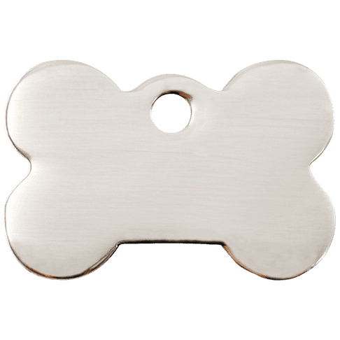 Red Dingo Stainless Steel Engraved Dog Tag Bone