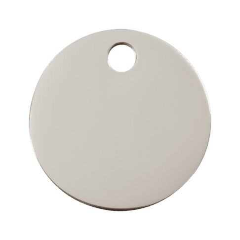 Red Dingo Stainless Steel Engraved Dog Tag Circle