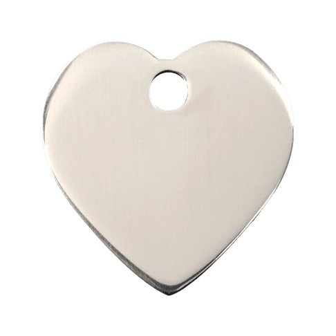 Red Dingo Stainless Steel Engraved Dog Tag Heart