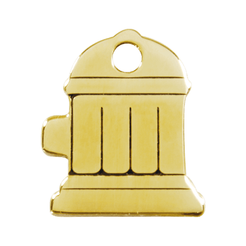 Red Dingo Engraved Brass Dog Tag Fire Hydrant