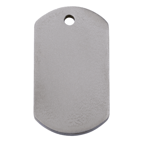 Red Dingo Titanium Engraved Dog Tag Rectangle