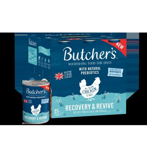 Butcher's Recovery &amp; Revive Dog Food Chicken &amp; Rice Tin 18x390g