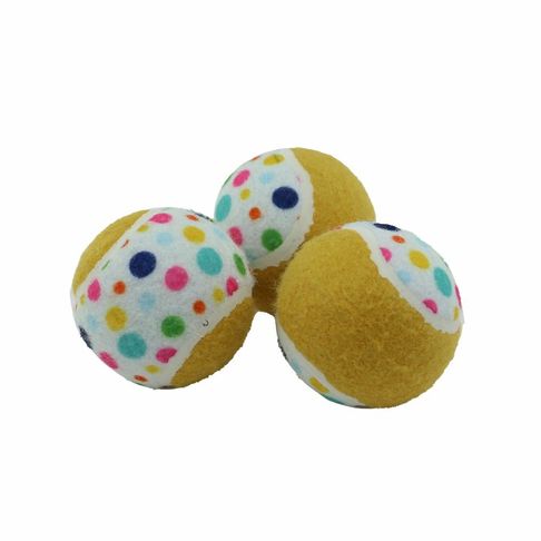 Ancol Pawty Time Tennis Balls 3 Pack
