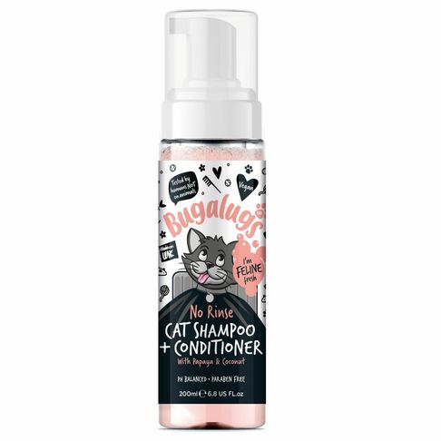 Bugalugs No Rinse Cat Shampoo &amp; Conditioner 200ml