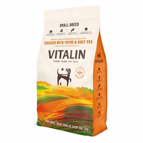 Vitalin Adult Small Breed Chicken with Thyme &amp; Vegetable Dog Food 2kg