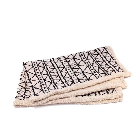 Great&amp;Small Green Elk Jacquard &amp; Sherpa Blanket Pet Bed