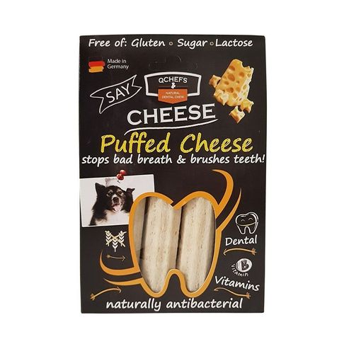 QChefs Puffed Cheese Dog Treats
