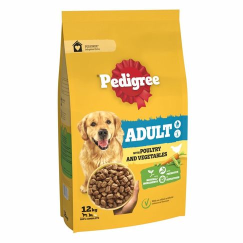 Pedigree Complete Adult Dry Dog Food Poultry and Vegetables 12kg