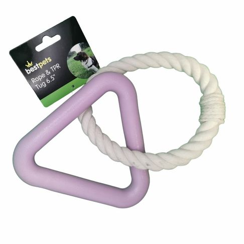Bestpets Rope &amp; TPR Tug 6.5"