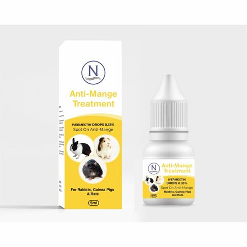 Ivermectin Anti-Mange Spot-On 5ml - Rabbits, Guinea Pigs &amp; Rats