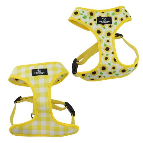 Ancol Sunflower/Yellow Check Reversible Dog Harness